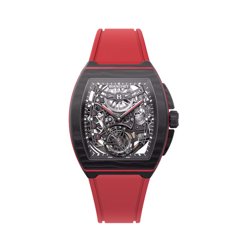 Ultrathin Squelette Titanium Carbon Red